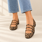 Angelie leopard Mary Jane flats, view 2