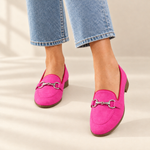 Helena fuchsia snaffle loafers, view 2