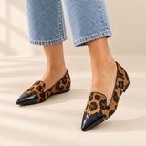 Avera contrast toe leopard flats, view 2
