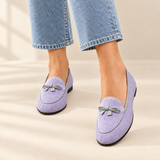 Genevieve bow detail loafers, view 4