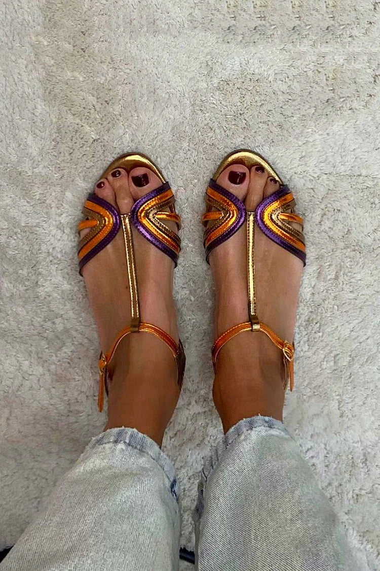 Cosima Multicolour Thong Sandals, view 2