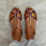 Cosima Multicolour Thong Sandals, view 2