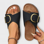 Avelina Double Strap Comfort Sandals in Black, view 4