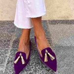 Portia plum tassel flats, view 6