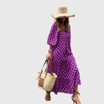 Sarah boho maxi dress in Purple, view 7
