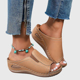 Aretha Orthopaedic Wedge Slide Sandals, view 2