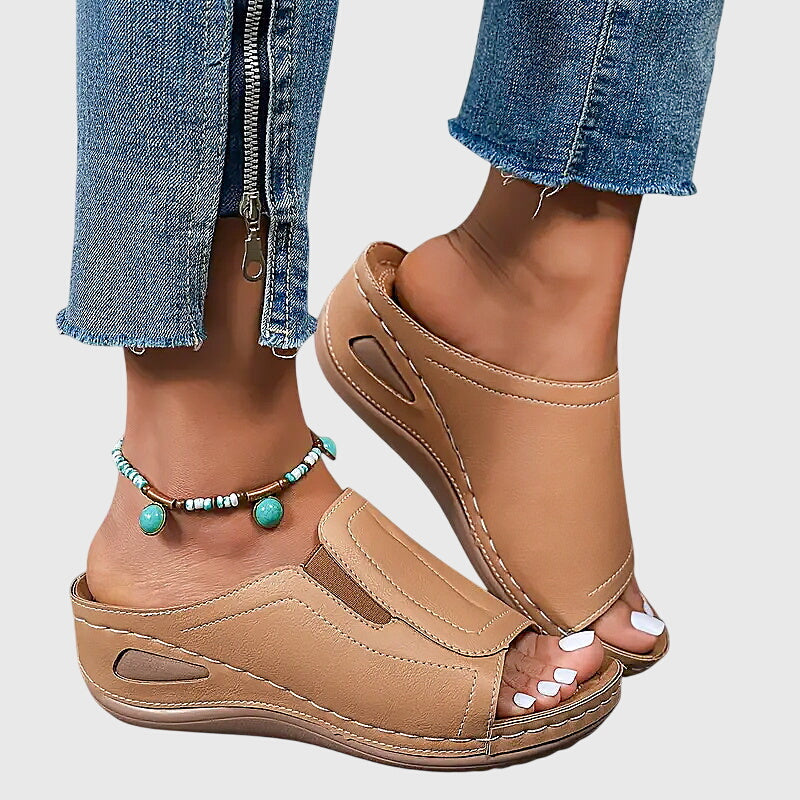 Aretha Orthopaedic Wedge Slide Sandals, view 2