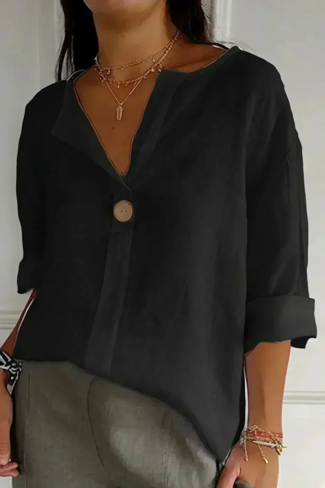 Zamma relaxed top in Black, view 4