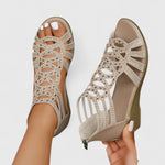 Mindy orthopaedic sandals in Khaki, front view