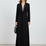 Kara deep V-neck maxi dress, view 2