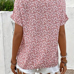 Verna pink floral blouse, view 2