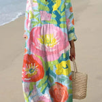 Dina Cotton Dress Inspired by Artists, front view