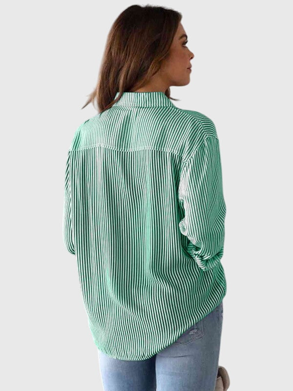 Ariana striped collared shirt, view 16