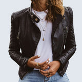 Kitty | Timeless Structured Zip-Up Vegan Leather Jacket
