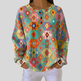 Clara | Colourful Aztec Diamond Jumper