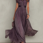 Vivienne lace trim chiffon maxi dress, view 5