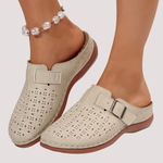 Jessica orthopaedic slip-on mules, front view