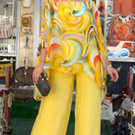 Cate printed two-piece summer set in Yellow, view 3