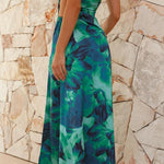 Alexandra botanical one shoulder dress, view 4