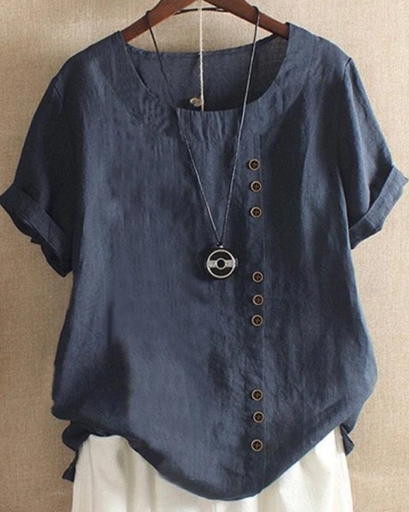 Miranda chic summer tee in Blue, view 3