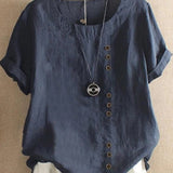 Miranda chic summer tee in Blue, view 3