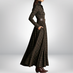 Millie belted plaid shirt dress, view 7