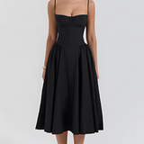 Rome corset midi dress in Black, view 7