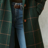 Beatrix | Check Tweed Coat with Lapel Collar
