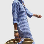 Ellen Classic Striped Dress, view 6