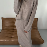 Erin knit midi dress and roll neck jumper set, view 8