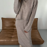Erin knit midi dress and roll neck jumper set, view 8