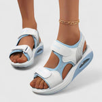 Rhea orthopaedic sandals in White/Blue, view 3