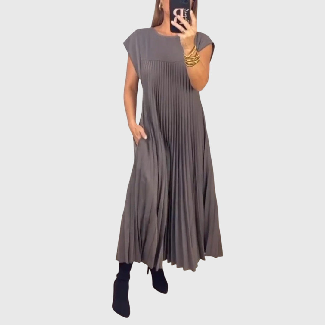Mariana elegant maxi dress in Grey, view 3