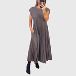 Mariana elegant maxi dress in Grey, view 3