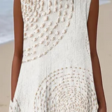 Oplena casual sleeveless print dress, view 2