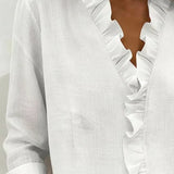 Sadie ruffled blouse, view 8