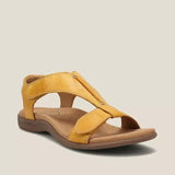 Charlotte Twin Strap Comfort Sandals in Yellow, view 4