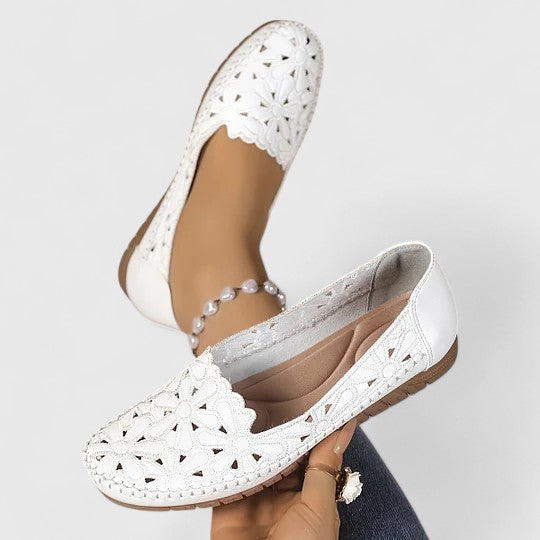 Riva perforated slip-on flats, view 6