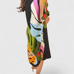Cymarie Leaf Print Dress, view 6
