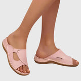 Anna Orthopaedic Slide Sandals in Pink, view 4