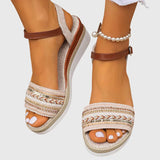 Joselyn Beaded Boho Wedge Sandals, view 5