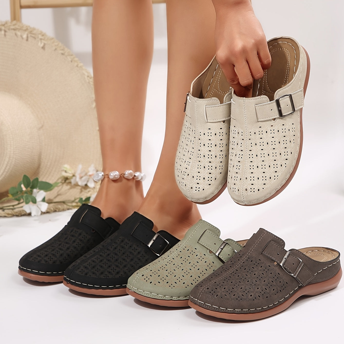 Jessica orthopaedic slip-on mules, view 2