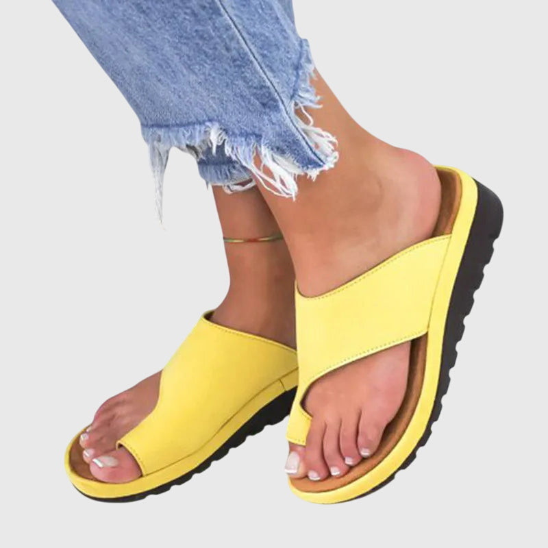 Lizzie orthopaedic summer sandals in Yellow, view 6