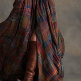 Mandy plaid belted shirt dress, view 6