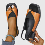 Mady orthopaedic sandals in Orange, view 2