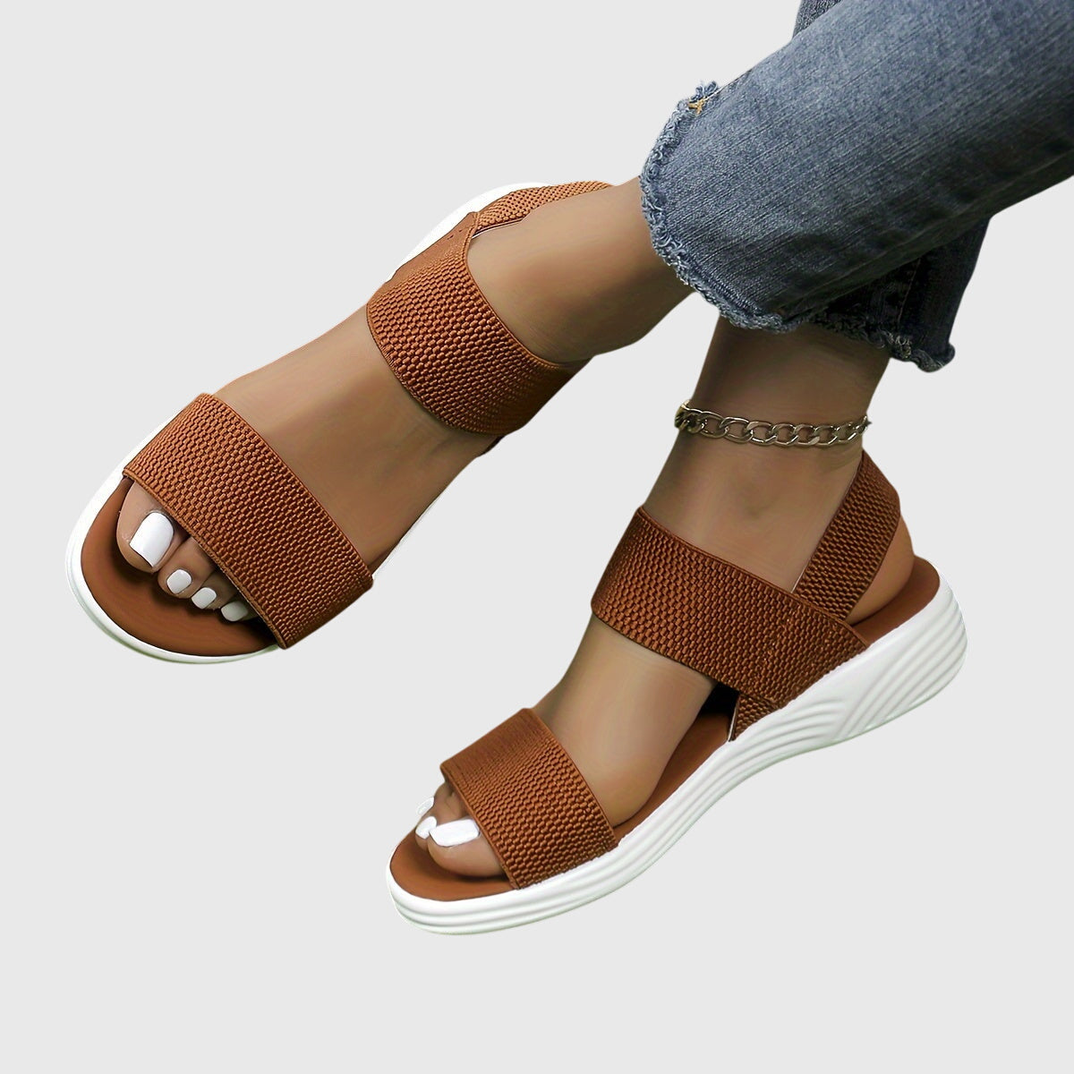 Emila Stretch Strap Comfort Sandals, view 15