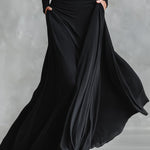 Rubi elegant black maxi dress, view 5