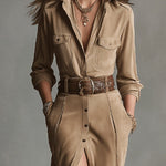 Sofia elegant suede midi dress, view 2