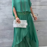 Manna chiffon wide-leg two-piece set in Green, view 6