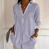 Harper striped blouse in Multicolour, front view